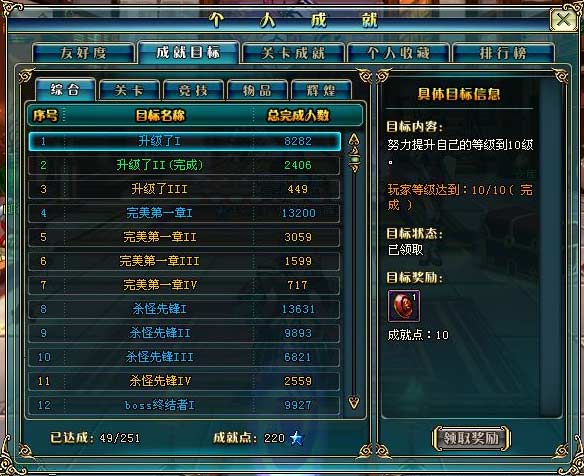 《名将三国》成就系统简介