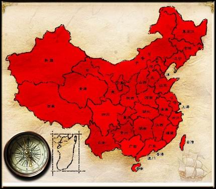 《神墓ol》网友用爱国宣言绘制的红色爱国地图
