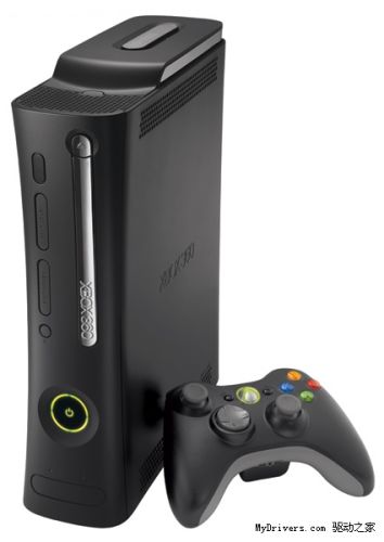 2007年微软发布精英版Xbox360 Elite，黑色/120GB硬盘/HDMI 接口/无线手柄，当时售价479美元