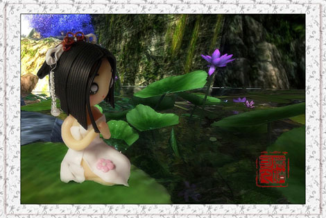 可儿软陶：鼻血！剑网3万花MM出浴图