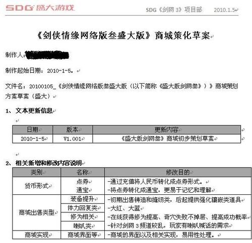盛大剑网3商城草案文件截图
