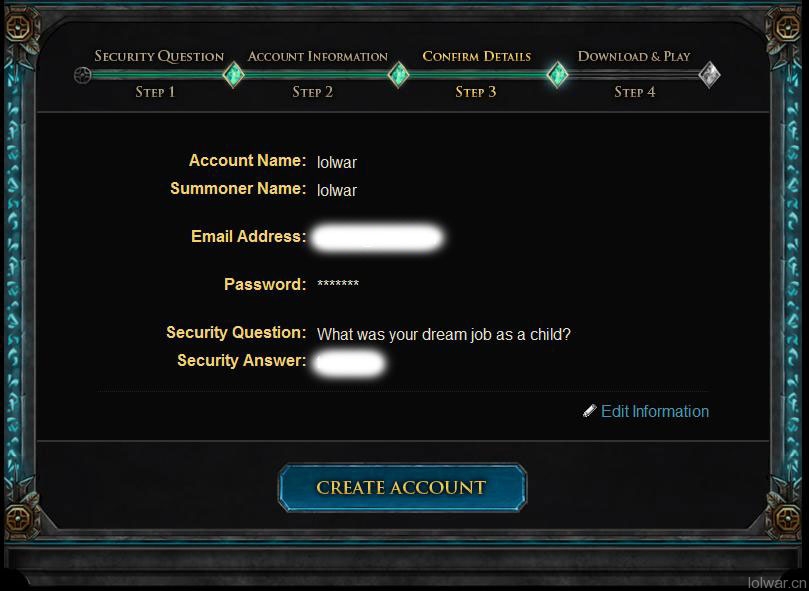 league of legend 注册