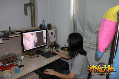 图片: 图3：研发人员绘制《神魔大陆》最美女神.jpg