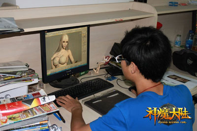 图片: 图5：《神魔大陆》研发人员建立最美女神模型.jpg