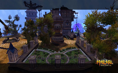 图片: 图2：《神魔大陆》2级浮空基地-花园.jpg