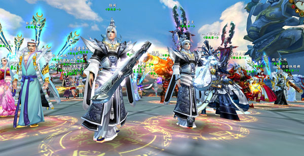 创世西游风扬云动缘聚赤明给力全家福