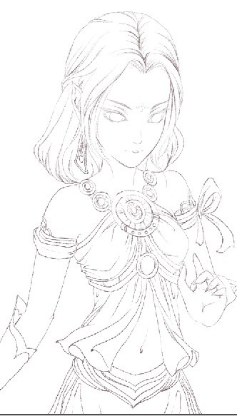 玩家分享创世西游原创手绘作品萝莉女佛