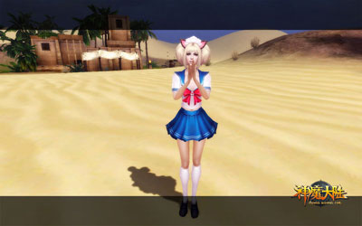 图片: 神魔大陆》实景截图—刺客萌一萌不会犯法.jpg