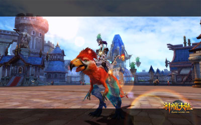 图片: 图2：《神魔大陆》实景截图—风翼坐骑.jpg