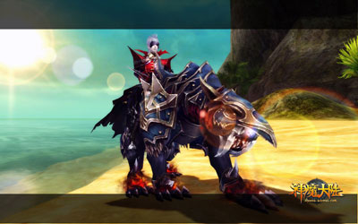 图片: 图1：《神魔大陆》实景截图-烈焰地狱兽.jpg