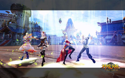 图片: 图2：《神魔大陆》实景截图-跳舞缓解压力.jpg