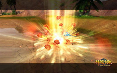 图片: 图2：《神魔大陆》实景截图-星火爆裂.jpg