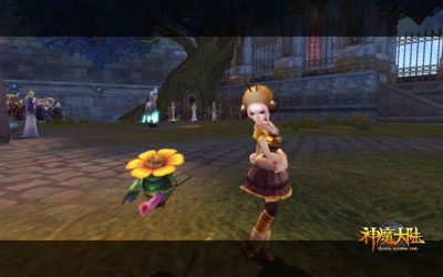 图片: 图6《神魔大陆》实景截图-甜蜜使者和她的伙伴.jpg