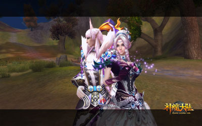 图片: 图3《神魔大陆》实景截图-黑爵士和夜之皇后.jpg