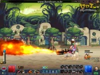 DNF视频-过去的聚焦喷火器弱爆了！韩服女枪演示高速移动的聚焦喷火器