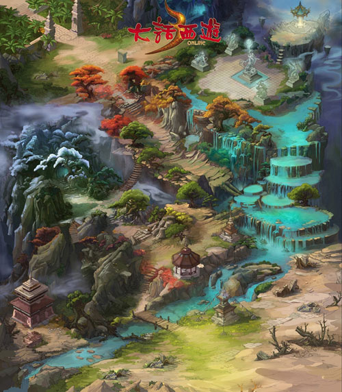 大话3新地图西梁女国野外场景