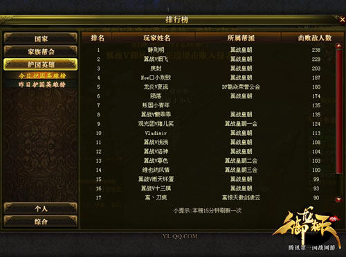 护国英雄榜 护国英雄榜