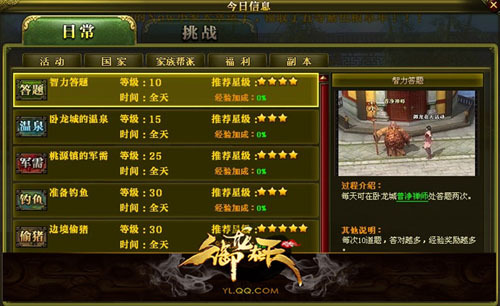 每日任务主画面 每日任务主画面