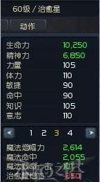 满级治愈星分享属性图及部分装备搭配