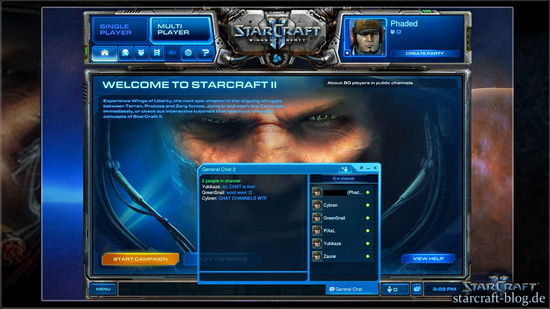 《星际争霸2》的战网界面