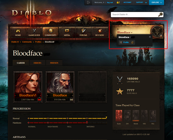 或者是登陆后点击名称下的标签