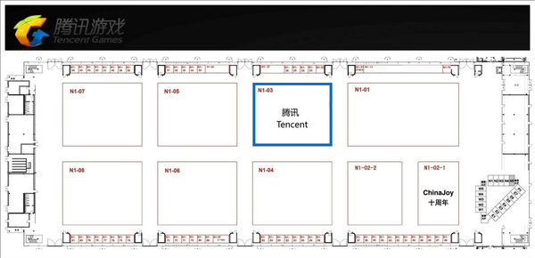 2012ChinaJoy N1展馆腾讯游戏展位