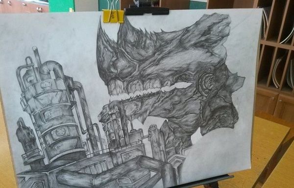 超给力玩家的铅笔速写作品 DNF韩服最新版本背景