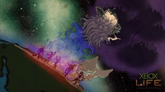 过场动画有时会出现这种皮影戏风格，在描述人类是如何被感染成僵尸的。