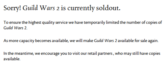 《激战2》大规模封停非法玩家帐号 暂停游戏销售