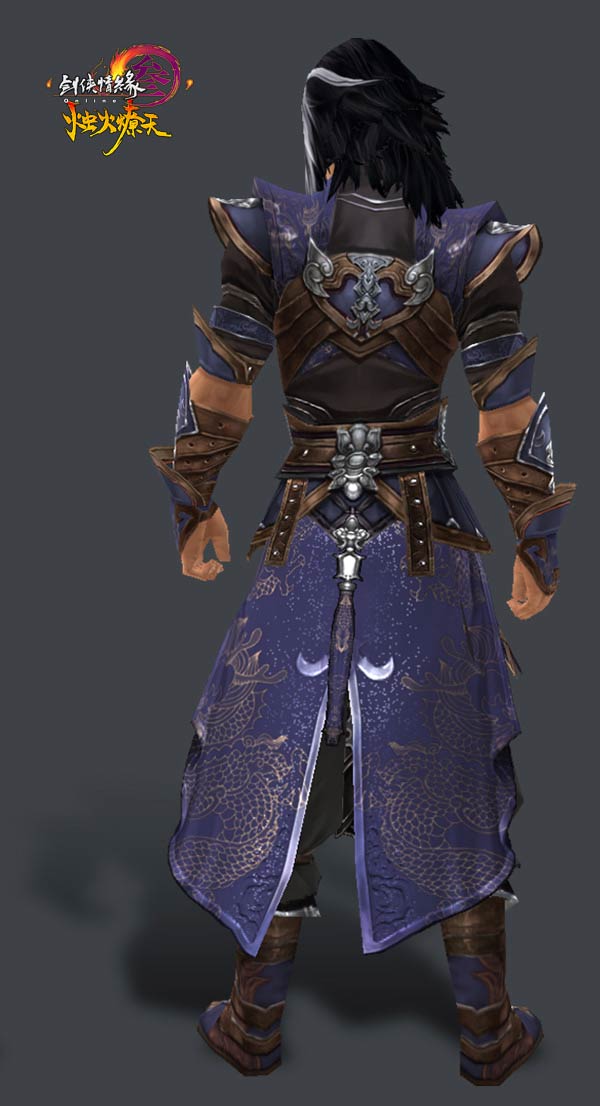 全新白发标男背面