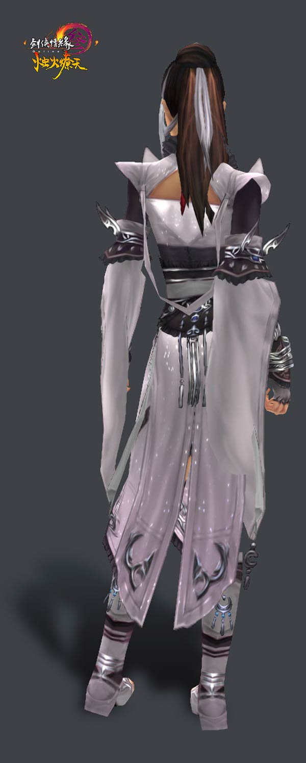 全新白发标女背面