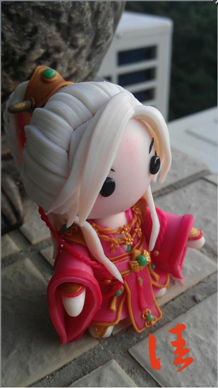 桶儿原创剑3手工软陶《粉嫩嫩的秀爷》