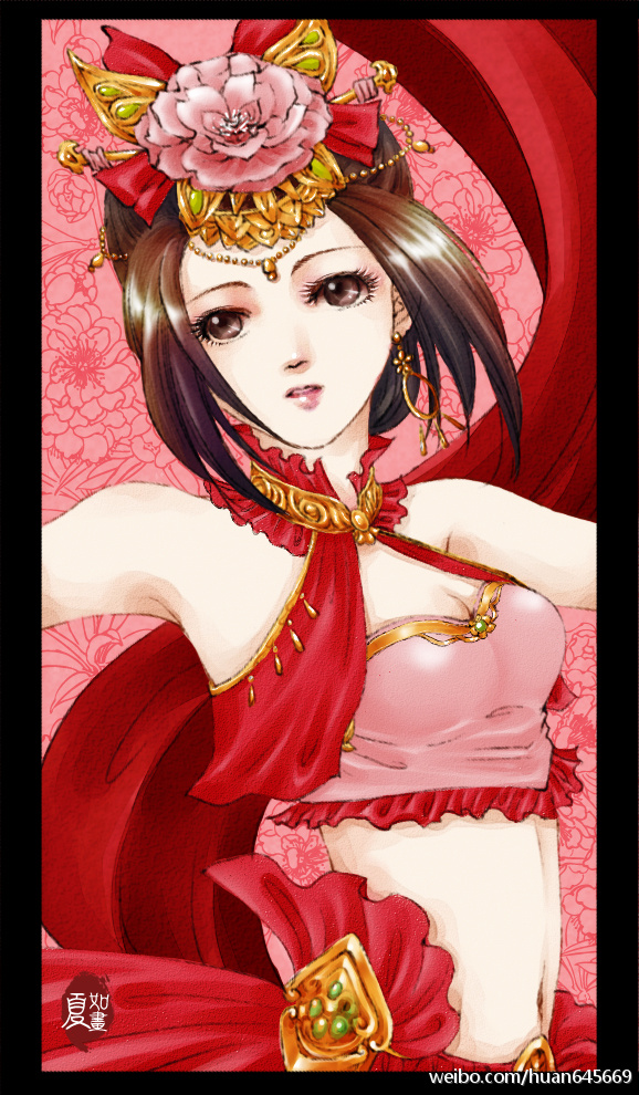 剑网3玩家手绘欣赏：嫣红的南皇套七秀