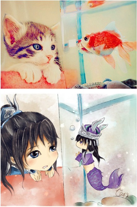 神还原！萌手绘《当喵星人乱入剑网3》