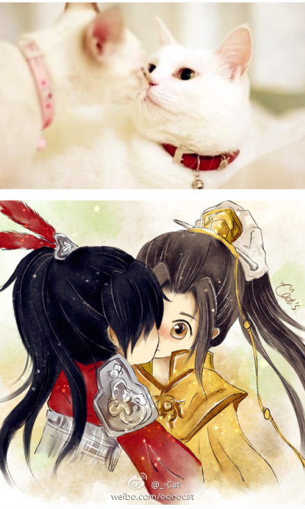 神还原！萌手绘《当喵星人乱入剑网3》