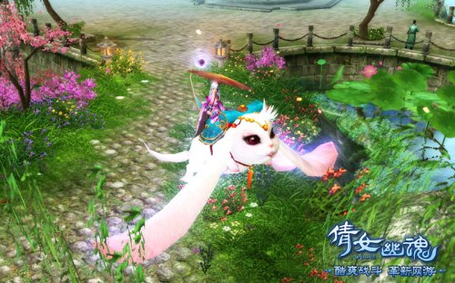 撑一纸小伞,骑上新出的飞行坐骑“游云飞菟”,古韵美景尽收眼底