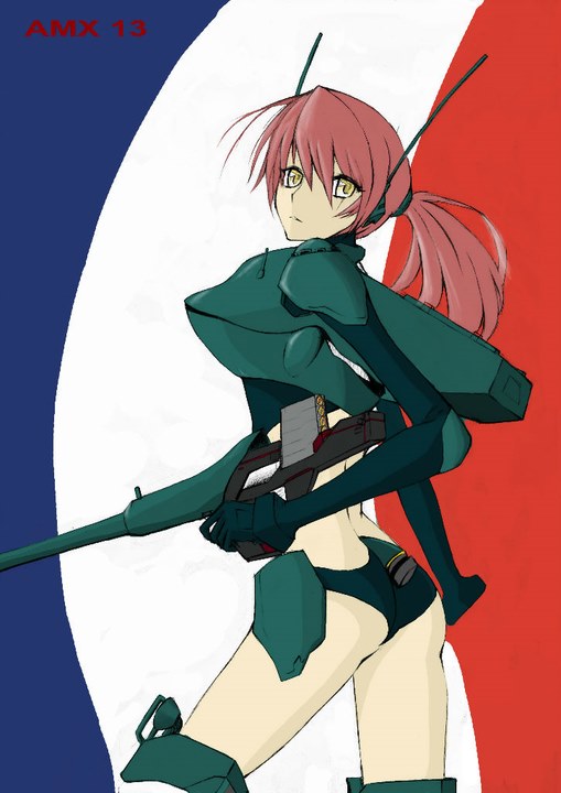 玩家原创手绘：坦克娘版 法系AMX-13 