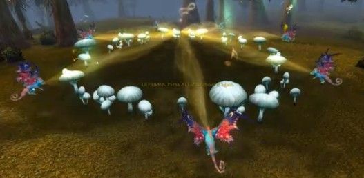 魔兽彩蛋:美丽的音符 提瑞斯法林地的蘑菇圈