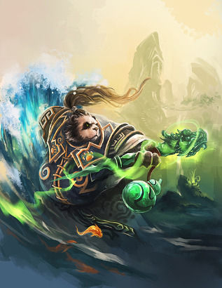 魔兽世界熊猫人之谜熊猫人种族原画