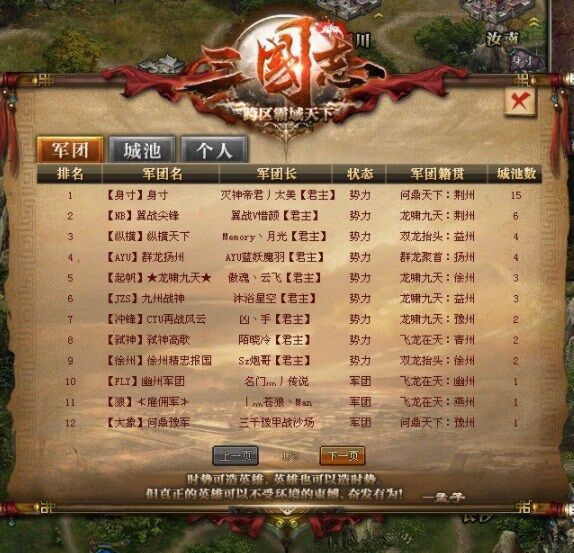 【三国志】“吴国测试”十大军团正式揭晓