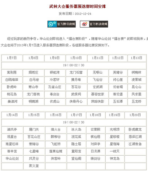 剑指预选赛 九阴真经武林大会持续升温