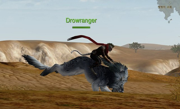 最后放一张笔者狂野的兽灵骑着坐骑奔跑在沙漠中的英姿。