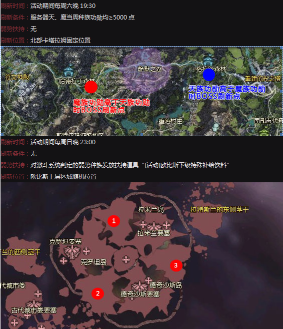 永恒激斗时刻 活动第二周BOSS刷新公告