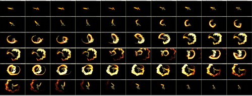 在高速镜头下，技能“怒龙之焰”被分解为60帧不同的图片