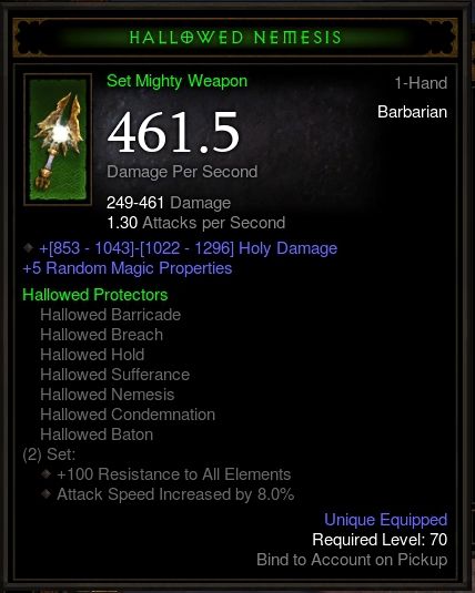 暗黑3资料片中的传奇物品和套装的制作