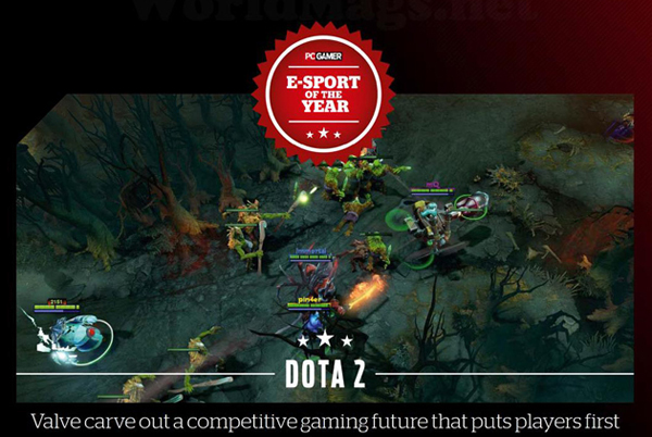 DOTA2获得PC Gamer年度电竞游戏称号