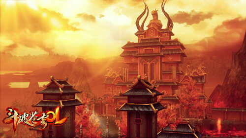 《斗破苍穹OL》萧门宗派场景
