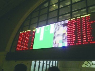 汉口火车站大屏幕