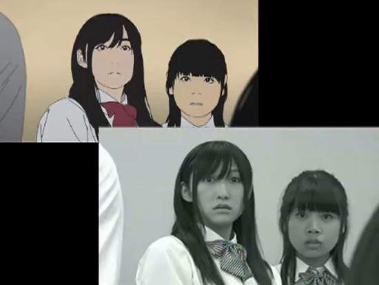 《恶之华》动画与写实版对照