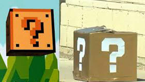 超级玛莉《恐怖问号箱》千万不要开车去撞它喔＞＜